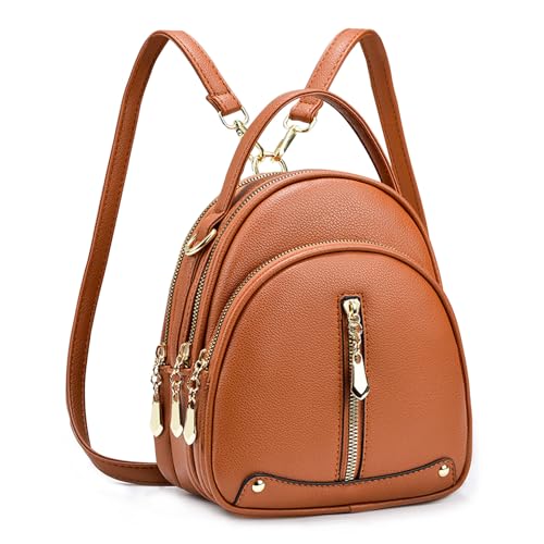 [Ulterra] Women's Backpack, Small, Stylish, Lightweight, 3-Way Leather, For  Commuting to Work or School, Women, Adults, Bag, Mini Backpack